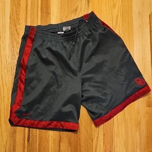 OU Nike Gray and Red Athletic Shorts Lightweight Elastic Waistband XL